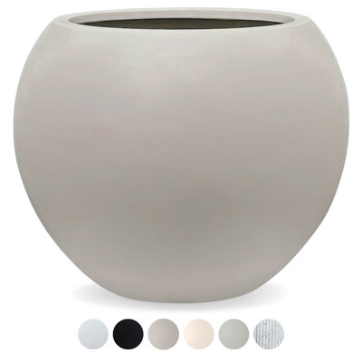 Kute Nest Indoor/Outdoor Fiberstone Globo Ball Planter - Ethereal Mood 20"D (Opening 13.5")
