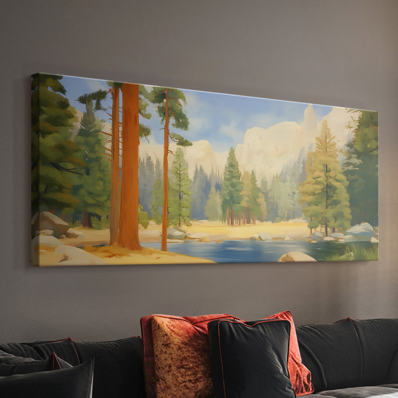 Série paysage - LII - Toile tendue avec châssis - Prêt à accrocher, H 12 po x l 30 po