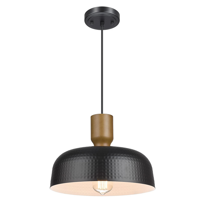 Luminaire suspendu 1 lumière Dunaird, Noir