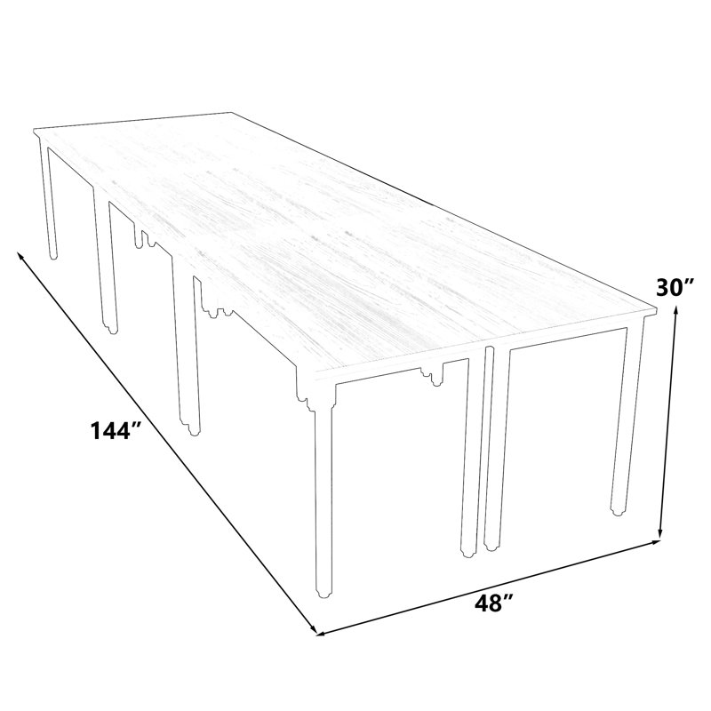 Table de conférence modulaire Misha Pivit 12FT, Brun
