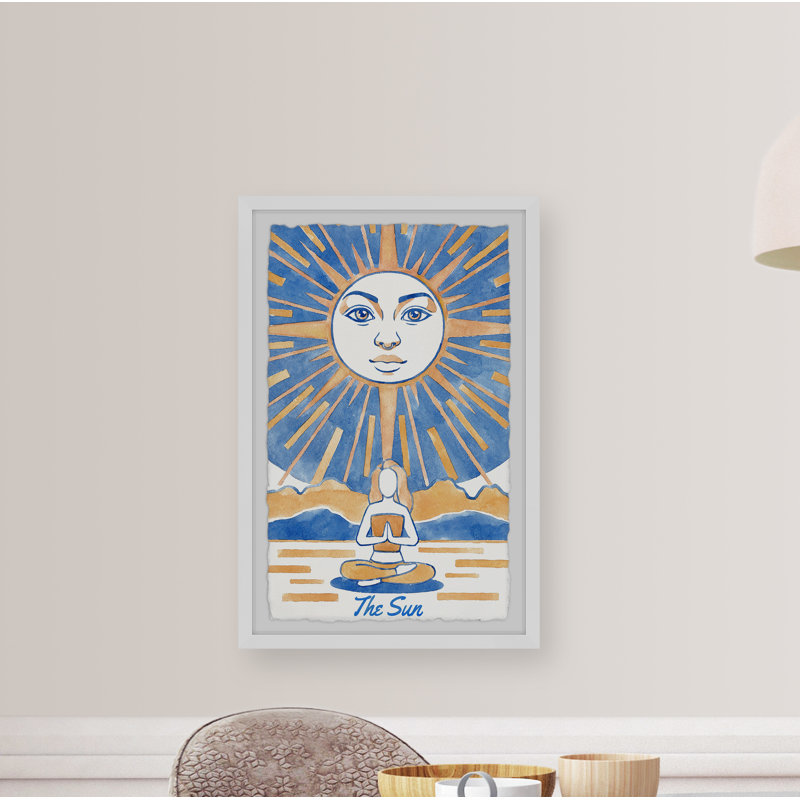Radiant Sun - Reproduction d'art graphique sur papier encadré, 30 po x 45 po