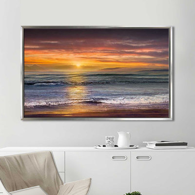 «Sundown Descanso Beach», reproduction d'impression sur toile