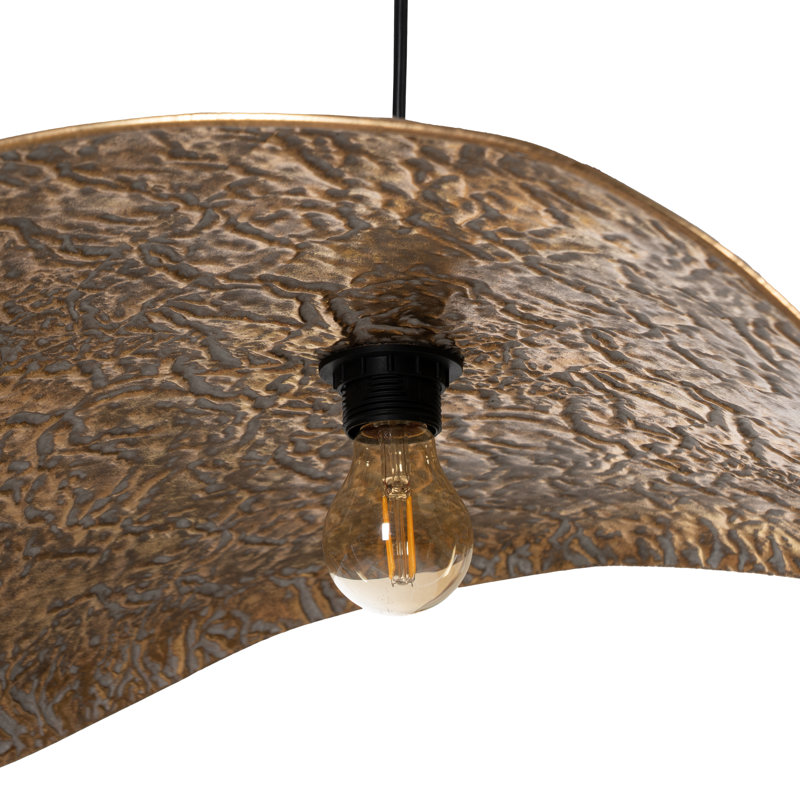 1 - Light Antique Brass Pendant, 20cm H x 53cm W x 66cm D