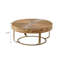 Table basse moderne en bois avec motif Sunburst et base en métal-1466312746