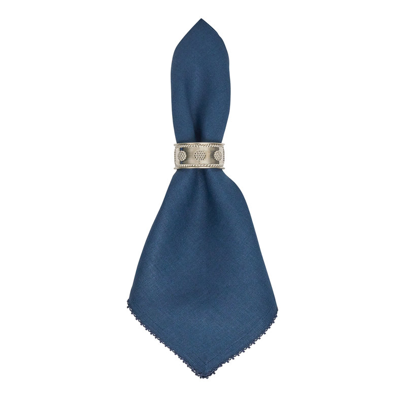 Berry Scallop Napkin, Navy