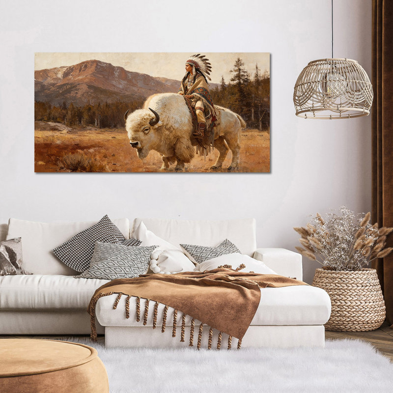 Impression sur toile Timuba Native American, H 12 po x l 24 po