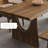 Modern Walnut Rectangular Solid Wood Dining Table-513582899