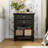 Elegent Nightstand With 2-Drawer & 1-Shelf-1594567076