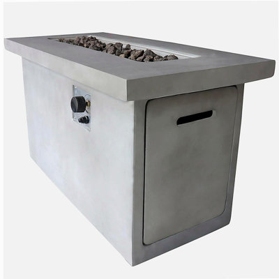 Concrete Propane/Natural Gas Outdoor Fire Pit Table