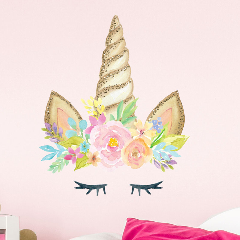 Unicorn Horn Wall Sticker, 64cm H x 53cm W