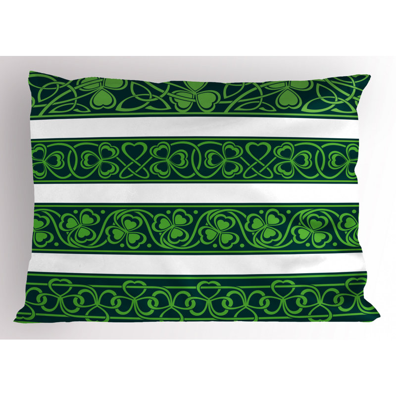 Green Polyester Microfiber Piece Sham, King