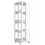 Bibliothèque rotative 4Tiers Allsteel avec roulettes à 360 °, bibliothèque de grande taille, robuste et spacieuse, bibliothèque blanche de style nouveau, assemblage facile-705982636