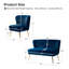 Ensemble de salon configurable en velours 3 pièces Euclid-57367531