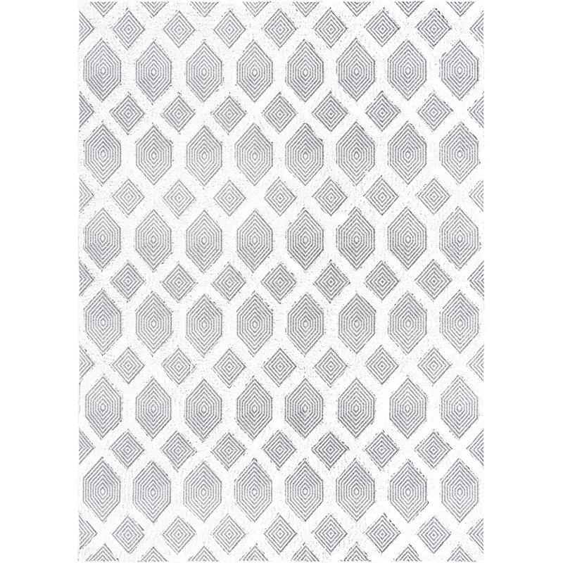Eiryn Cotton Abstract Indoor Rug, Rectangle 6'4" x 9'