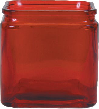 Mazzariello Glass Table Vase, Red, 4.75" H x 4.75" W x 4.75" D