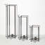 Porte-bougie rectangulaire en acier inoxydable / verre Bartlett