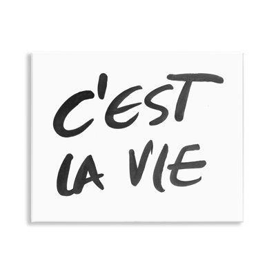 C'est La Vie Minimal Text Wall Plaque, design by SD Graphics Studio