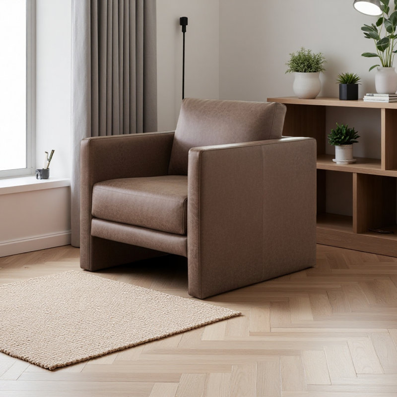 Fauteuil en similicuir, Espresso