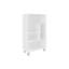 Armoire haute blanche de 40 po - 6 et 4 tablettes pour le rangement de la salle de jeux avec quatre tablettes pratiques