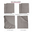 Ensemble de draps en microfibre 6 pièces Lux Decor-1501291185-1501291193