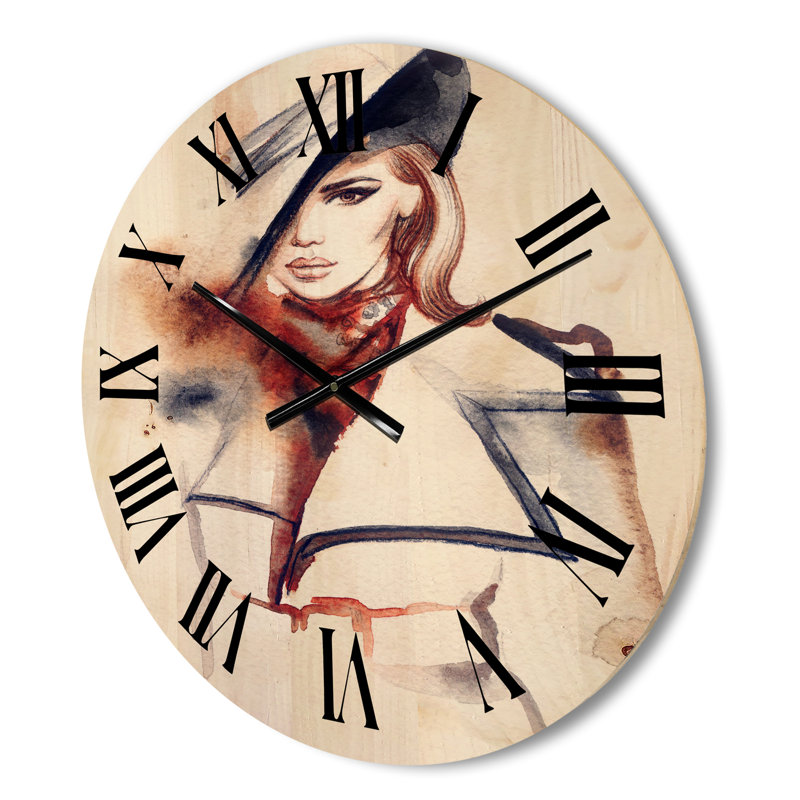 Mode avec horloge murale en bois, Moyen