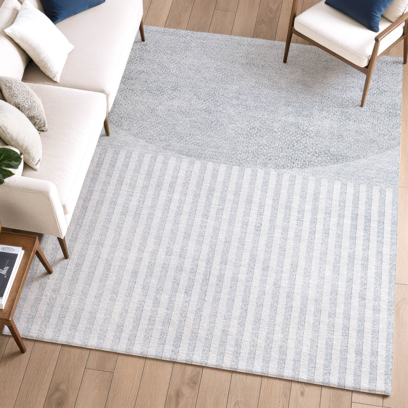 Premium Machine Washable Mayfield AMF2134 Geometric Rug, Blue, 9' x 12'