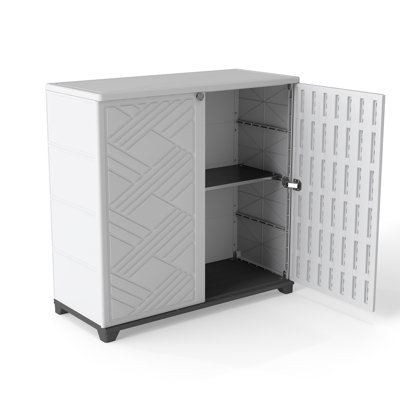 PawsomePad 75 Gallons Diamond-shaped Weatherproof Outdoor Storage Cabinet with 1 Shelves