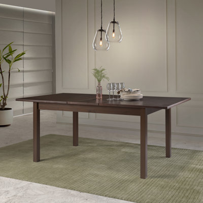 Setterlund Dark Walnut Solid Wood 59-79" Extending Dining Table
