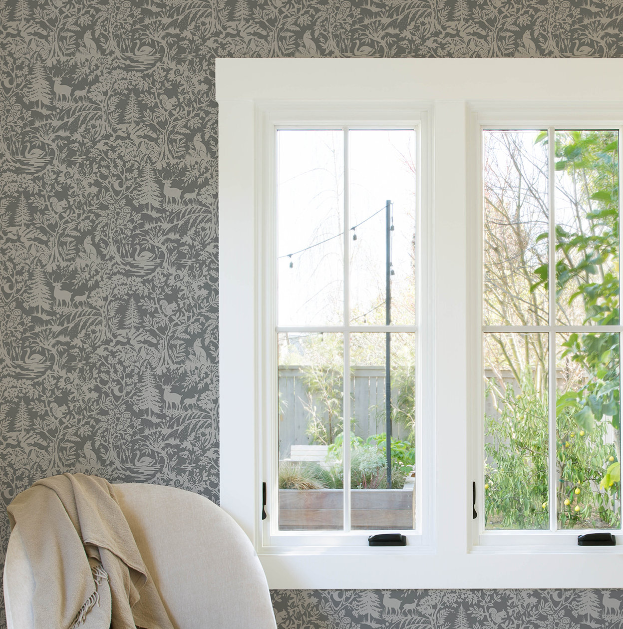 Talum Wallpaper, Charcoal