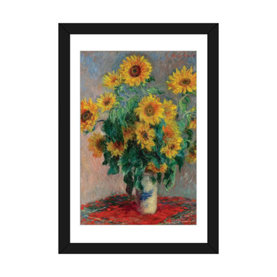 « bouquet of florals, 1881 » par claude monet, reproduction d’art sur toile
