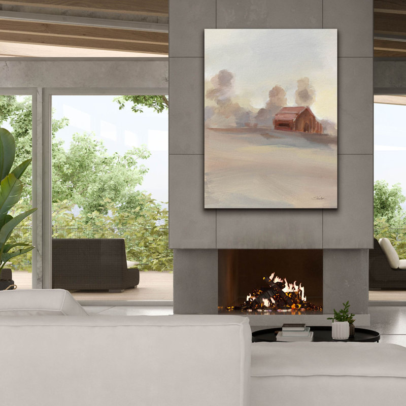 Toile épique «Monochromatique Farm View 2» par Silvia Vassileva, 40 po x 54 po
