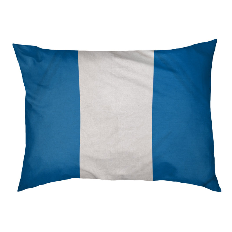 Coussin Golden State, Grand (l 40 po x P 30 po x H 14 po), Bleu royal / blanc / bleu royal