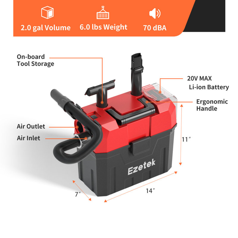 Aspirateur sec sans cordon Ezetek