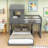  Amberjack Wooden Twin-Over-Full Bunk Bed With Playhouse-1286308047