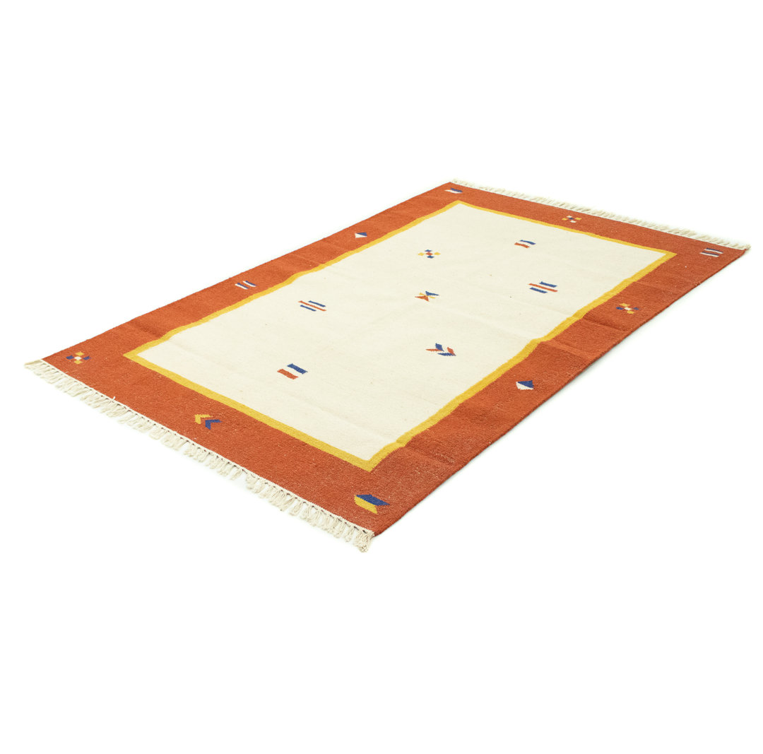 Handmade Kilim Wool Beige Indoor/Outdoor Rug