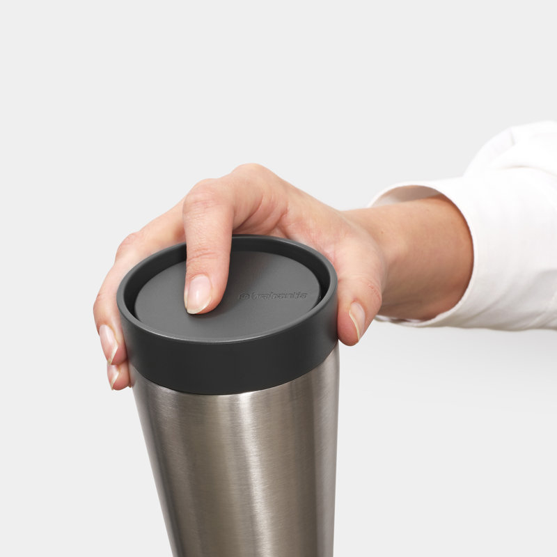 Petit gobelet isotherme de taille limitée de 200 oz (6,8 oz liq.) En acier inoxydable, Gris foncé, 6,8 oz