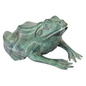 Design Toscano Small Bull Frog Cast Bronze Garden Statue | Wayfair