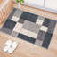 Tapis gris, noir et blanc touffeté à motif géométrique Akieba-24121777