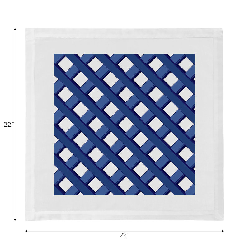 Cotton Blend Square Napkins, Blue
