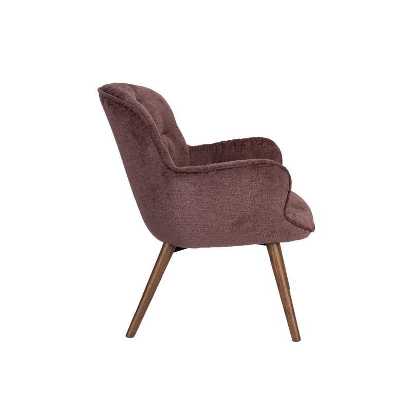 Lenn Lounge Chair, Purple Polyester