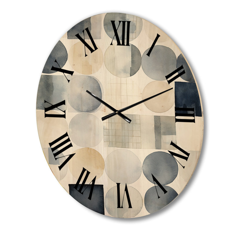 Horloge murale en bois surdimensionnée rétro, Moyenne