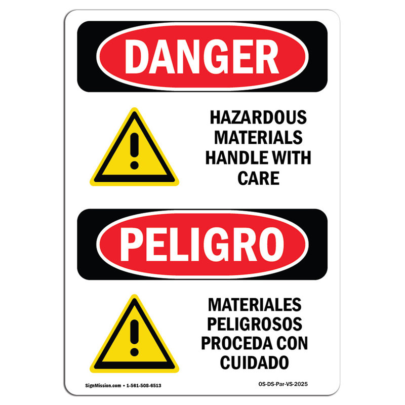 Danger Sign, 18" H x 12" W x 0.1" D