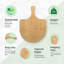 Ceramic Pizza Stone with Bamboo Paddle