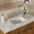 Myhomekeepers 12'' Gray Ceramic Rectangular Bathroom Sink