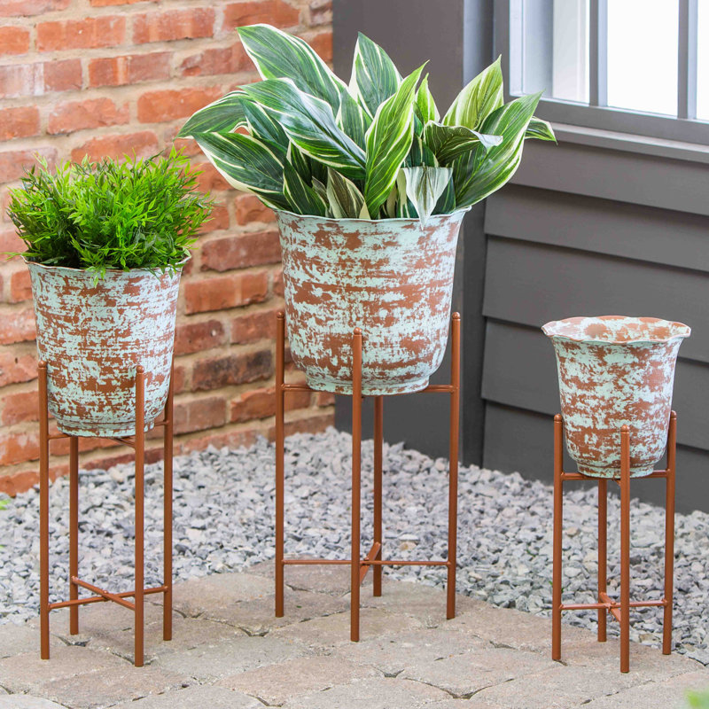 Ensemble de 3 pots à fleurs surélevés Andromada