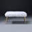 White And Gold Bench With Straight Legs-172307279