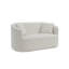 Causeuse en chenille beige avec 2 coussins-525632510