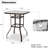 Outdoor Bar Table With Umbrella Hole Metal Patio Bar Table Outdoor Bar Height Table Pub Table For Patio High Top Table