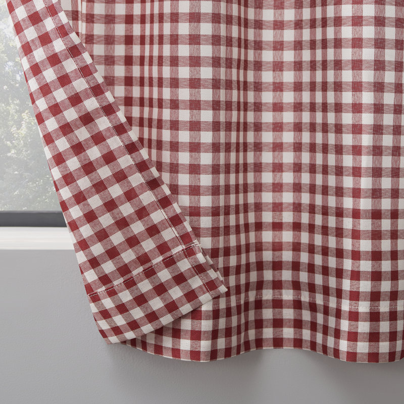 Cantonnière de cuisine Annabelle, Rouge / Blanc