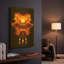 «Wendigo» par Michael Stewart, art mural en métal doré, 12 po x 16 po-1221494345